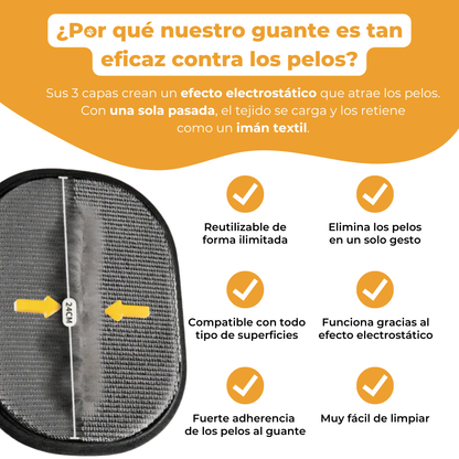 Guante Quitapelos Reutilizable y Ecológico